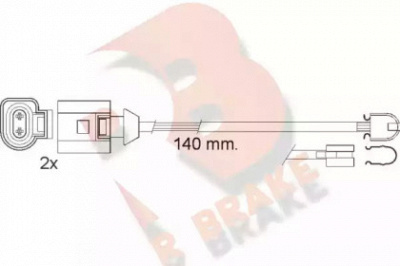 R BRAKE 610547rb -  Сигнализатор, износ тормозных колодок